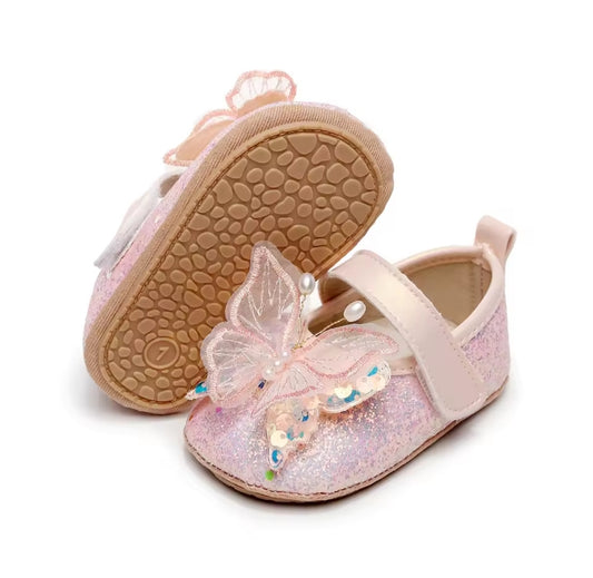 Calzado, zapatitos, mariposa rosita🦋1302