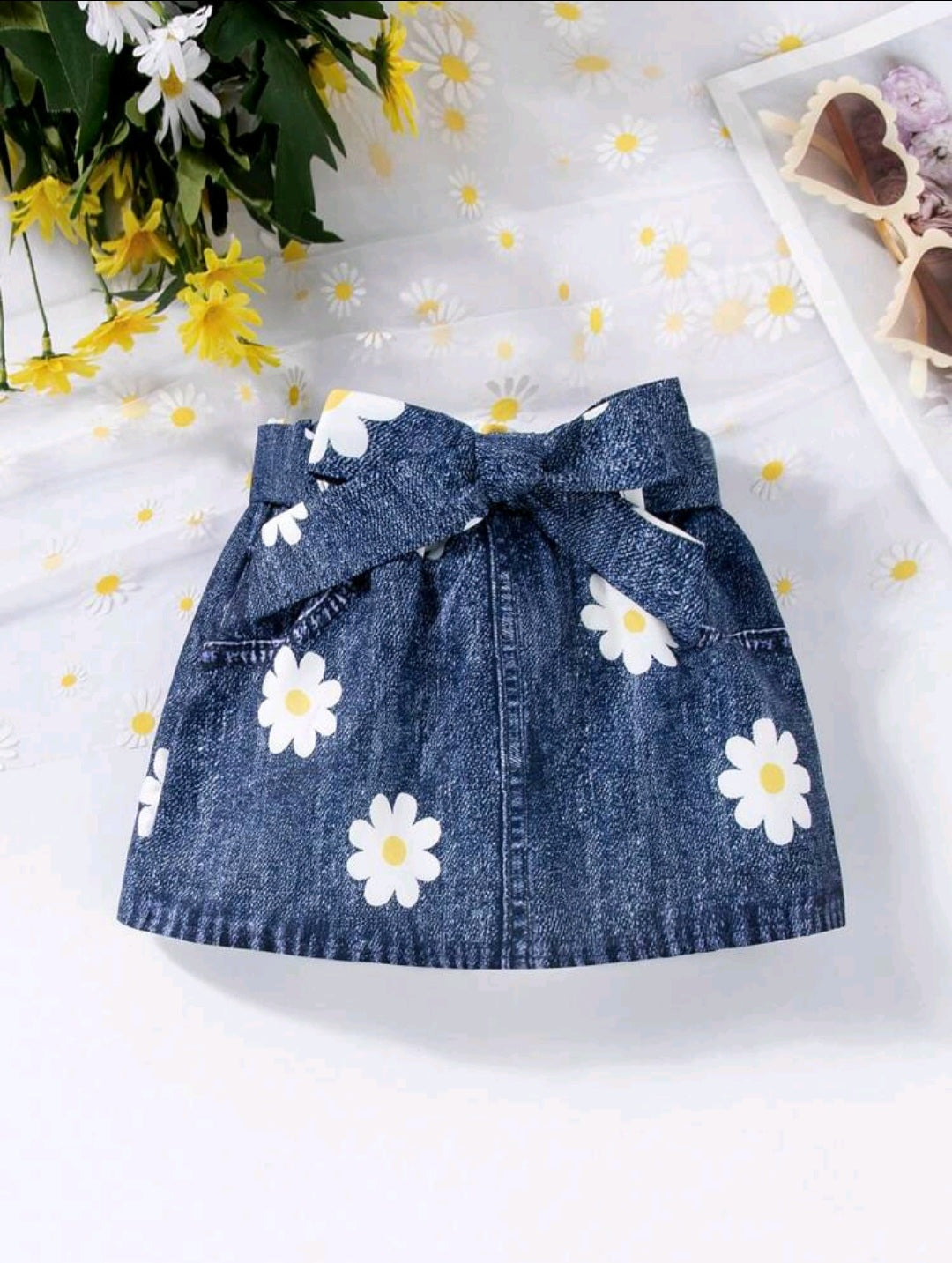 Pollerita, falda, margaritas 🌼 2071