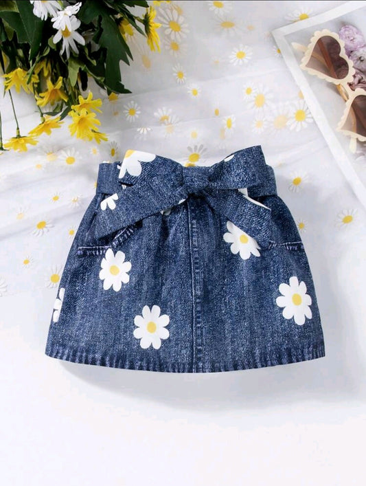 Pollerita, falda, margaritas 🌼 2071