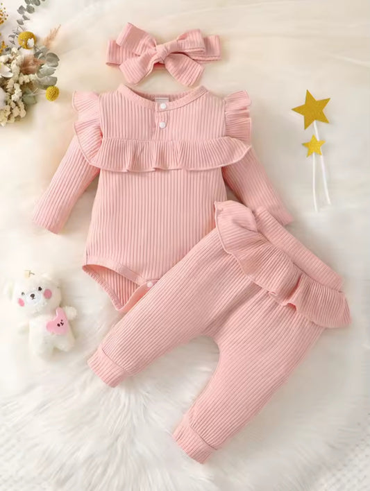 Conjunto 3 pcs, rosa