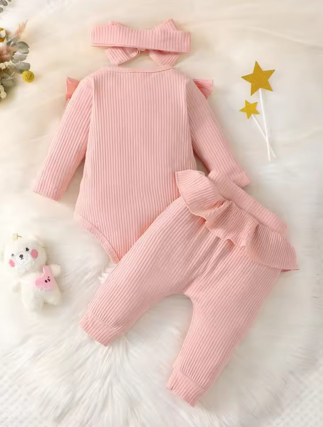 Conjunto 3 pcs, rosa