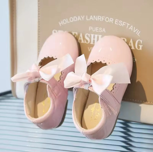 Zapatitos, calzado, charol, con moño, blanco, rojo, rosa Cod 20018
