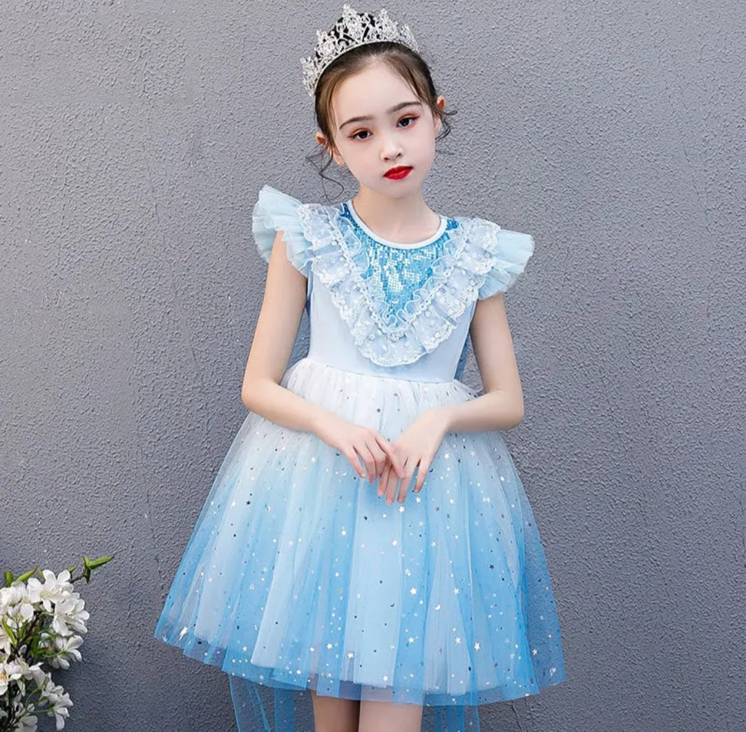 Vestido Celeste, Frozen 1708