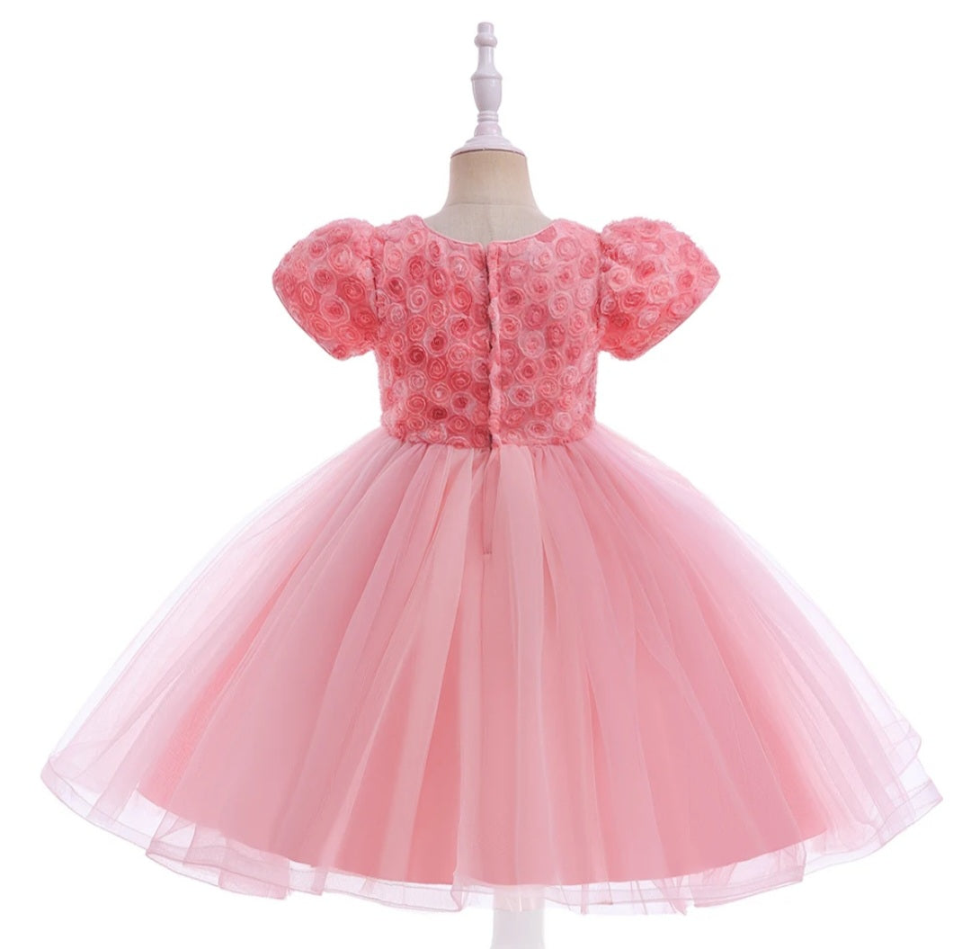 Vestido Rosa, mangas🌸 1631