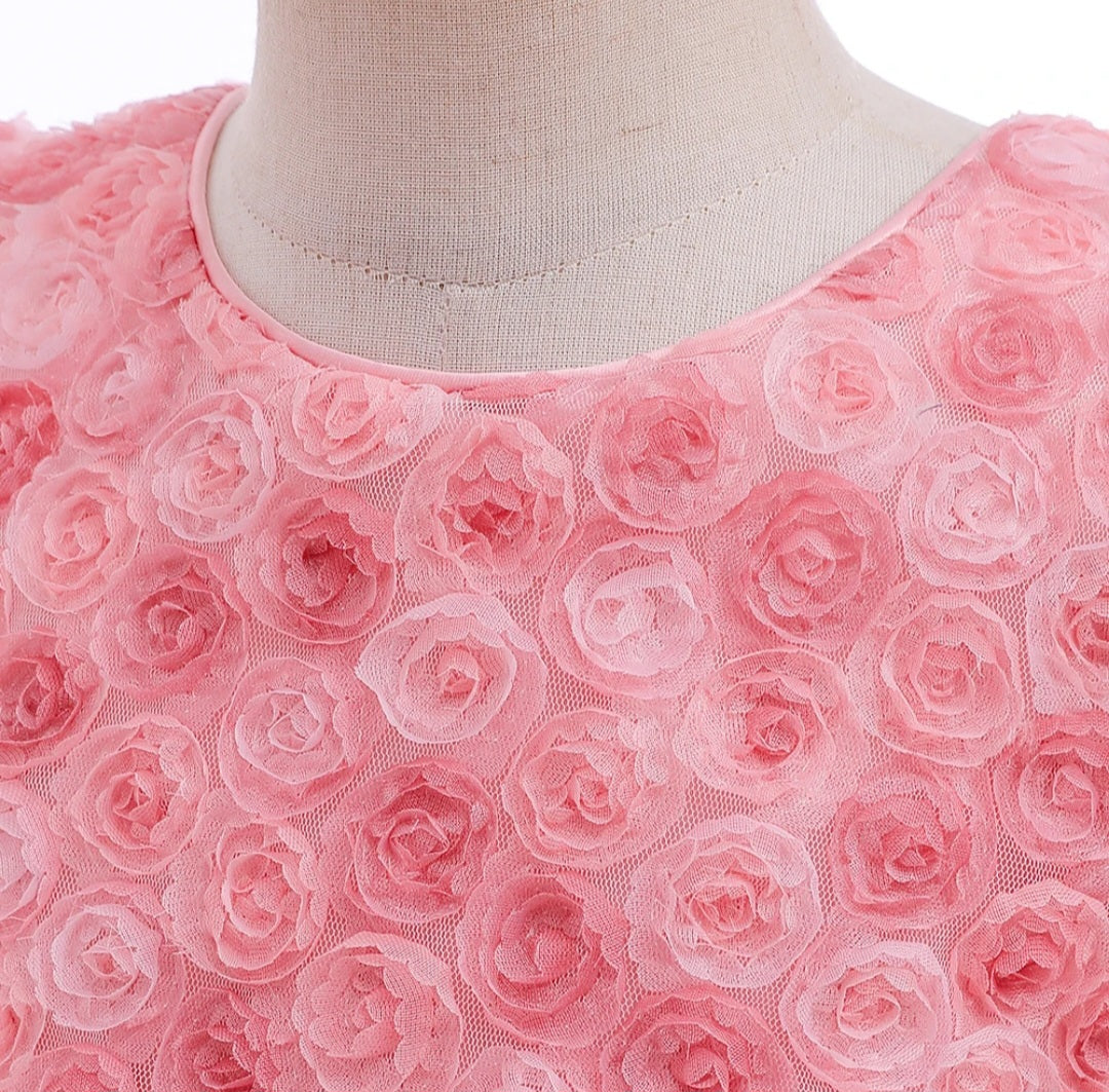 Vestido Rosa, mangas🌸 1631