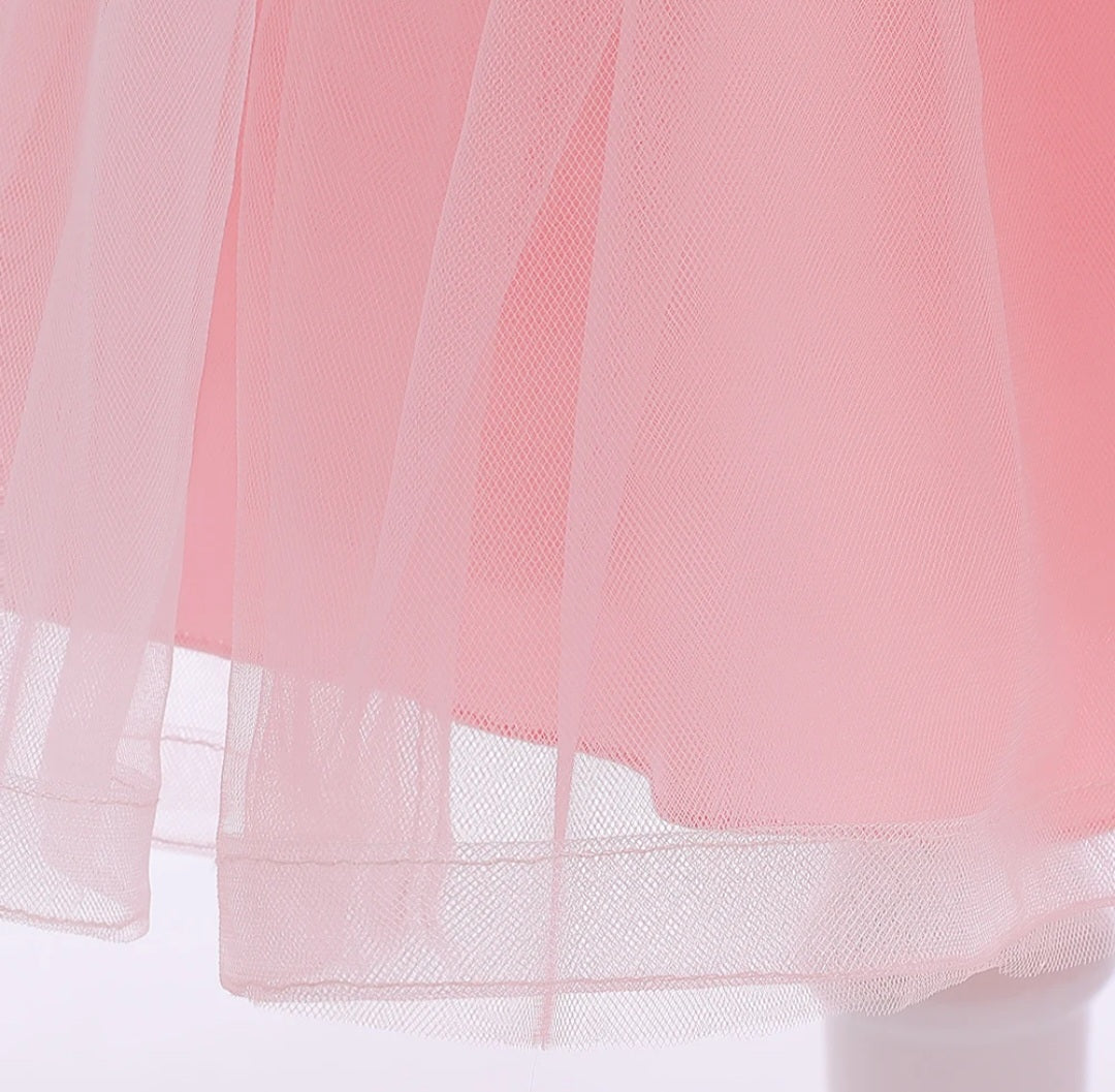 Vestido Rosa, mangas🌸 1631