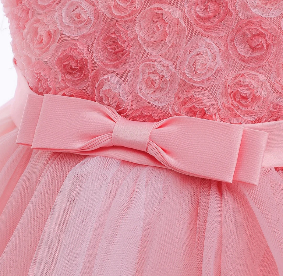 Vestido Rosa, mangas🌸 1631