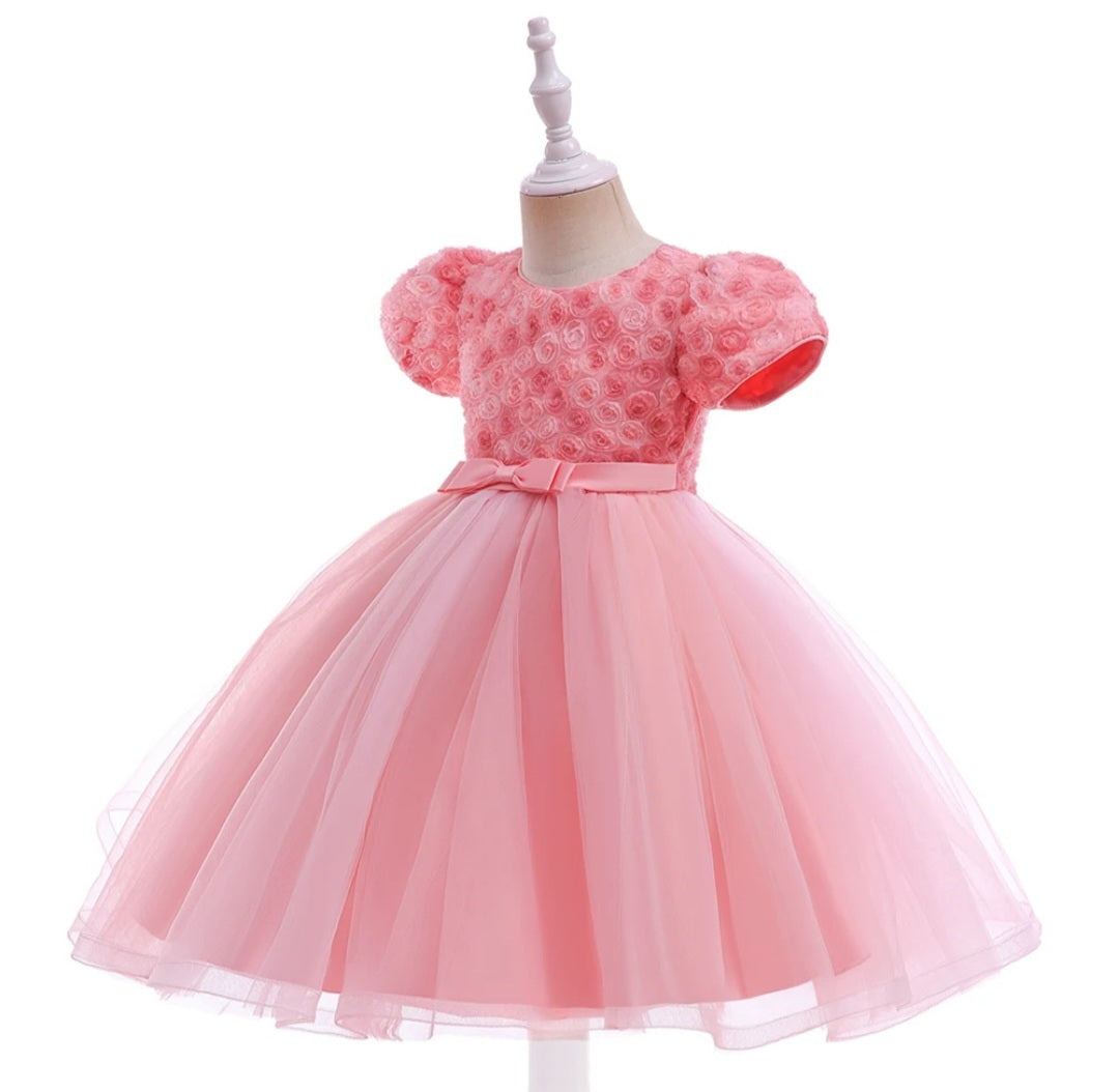 Vestido Rosa, mangas🌸 1631