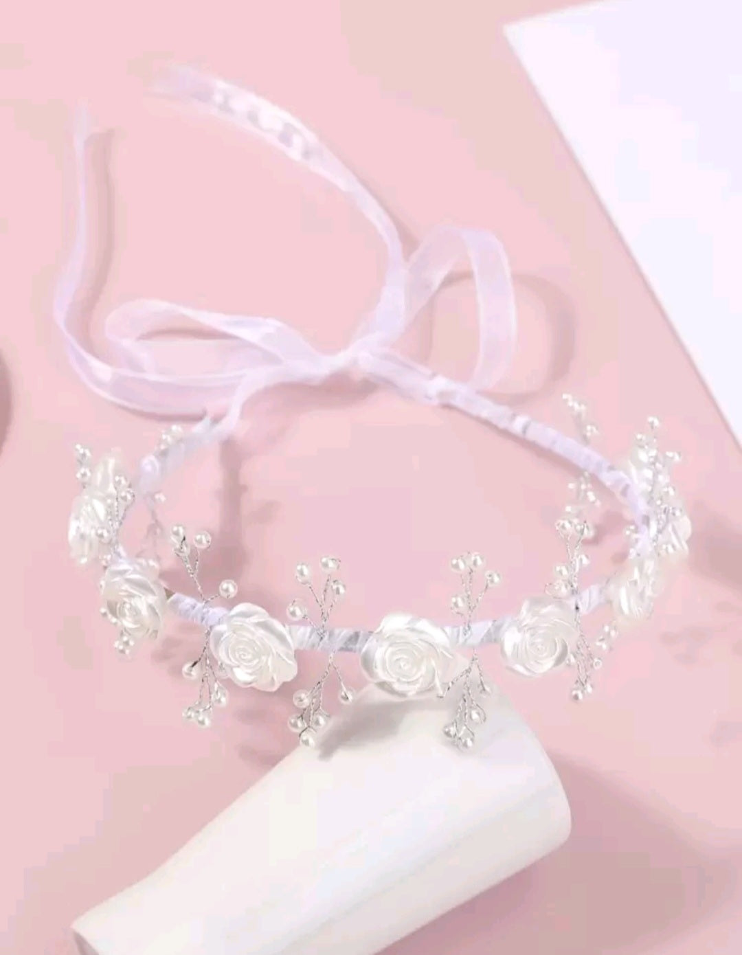 Accesorios, Tocado, vincha, blanco, Bautismo