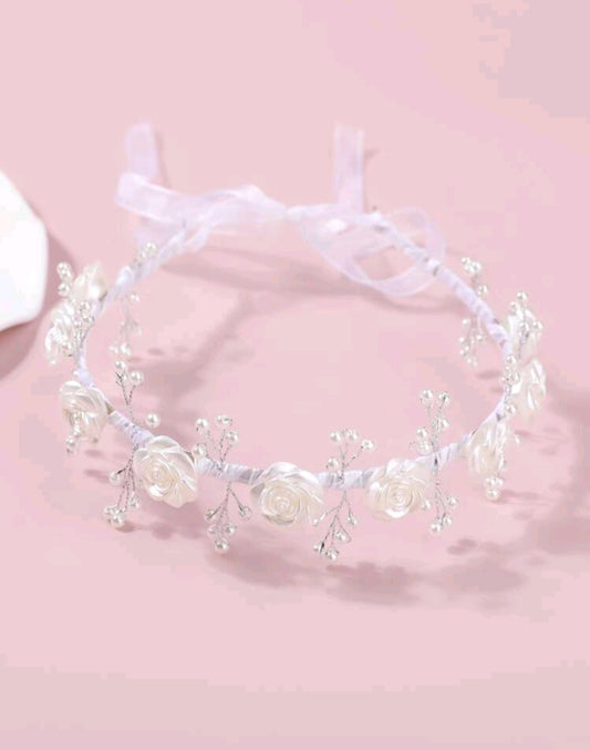 Accesorios, Tocado, vincha, blanco, Bautismo