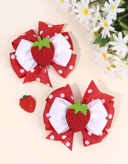 Accesorios, Rojo, frutilla, navidad, hebillitas