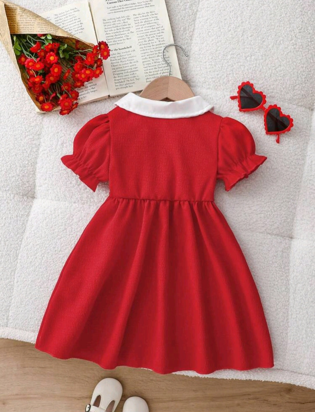 Vestido Rojo, frutilla, navidad, casual