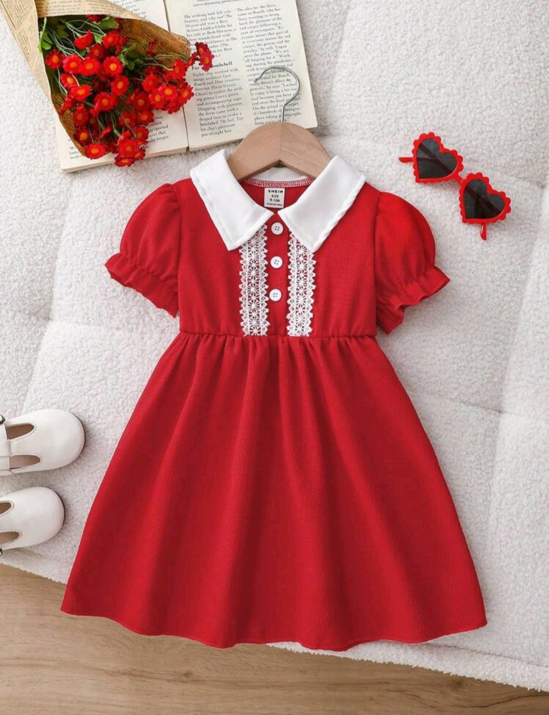 Vestido Rojo, frutilla, navidad, casual