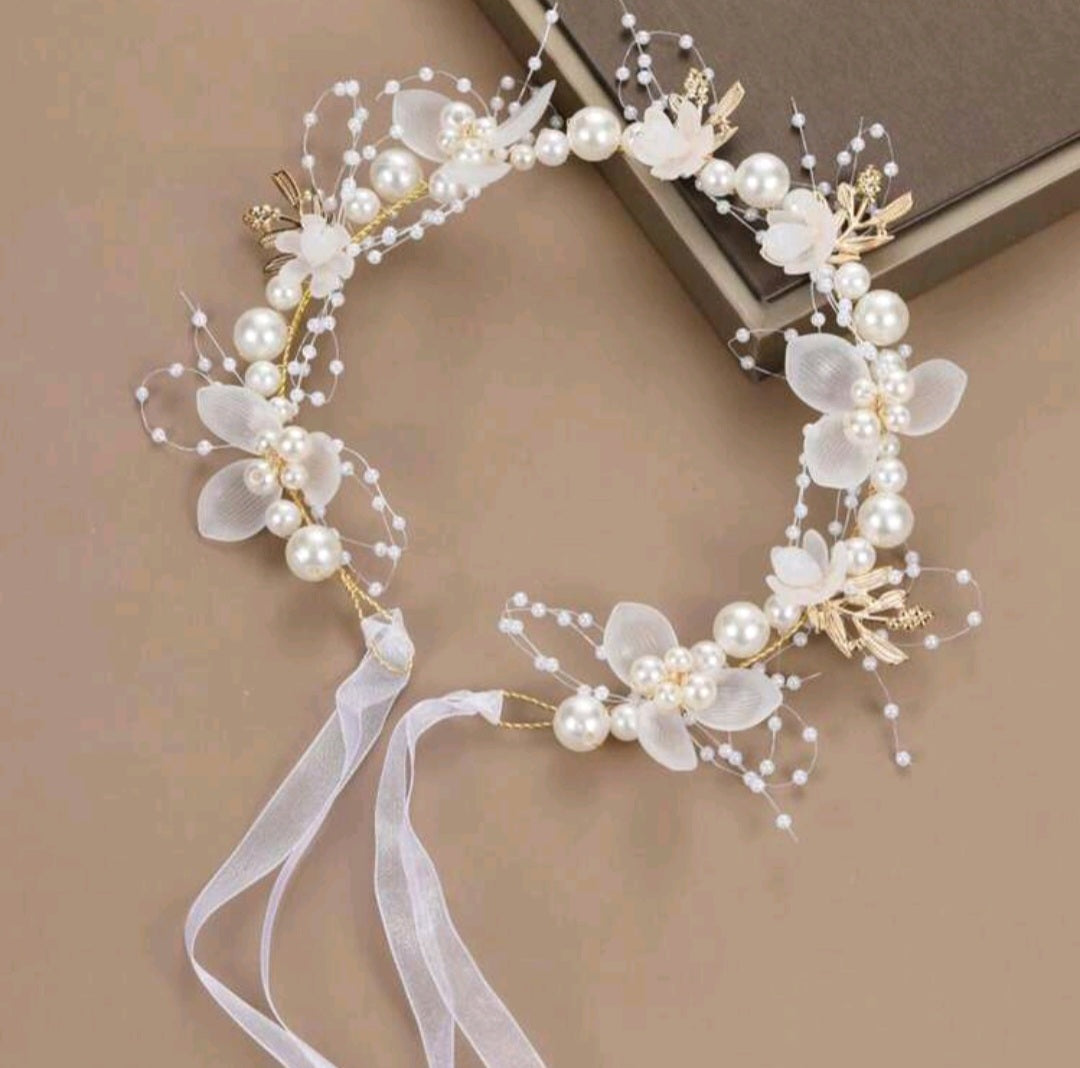 Accesorios, Tocado, vincha, blanco, Bautismo