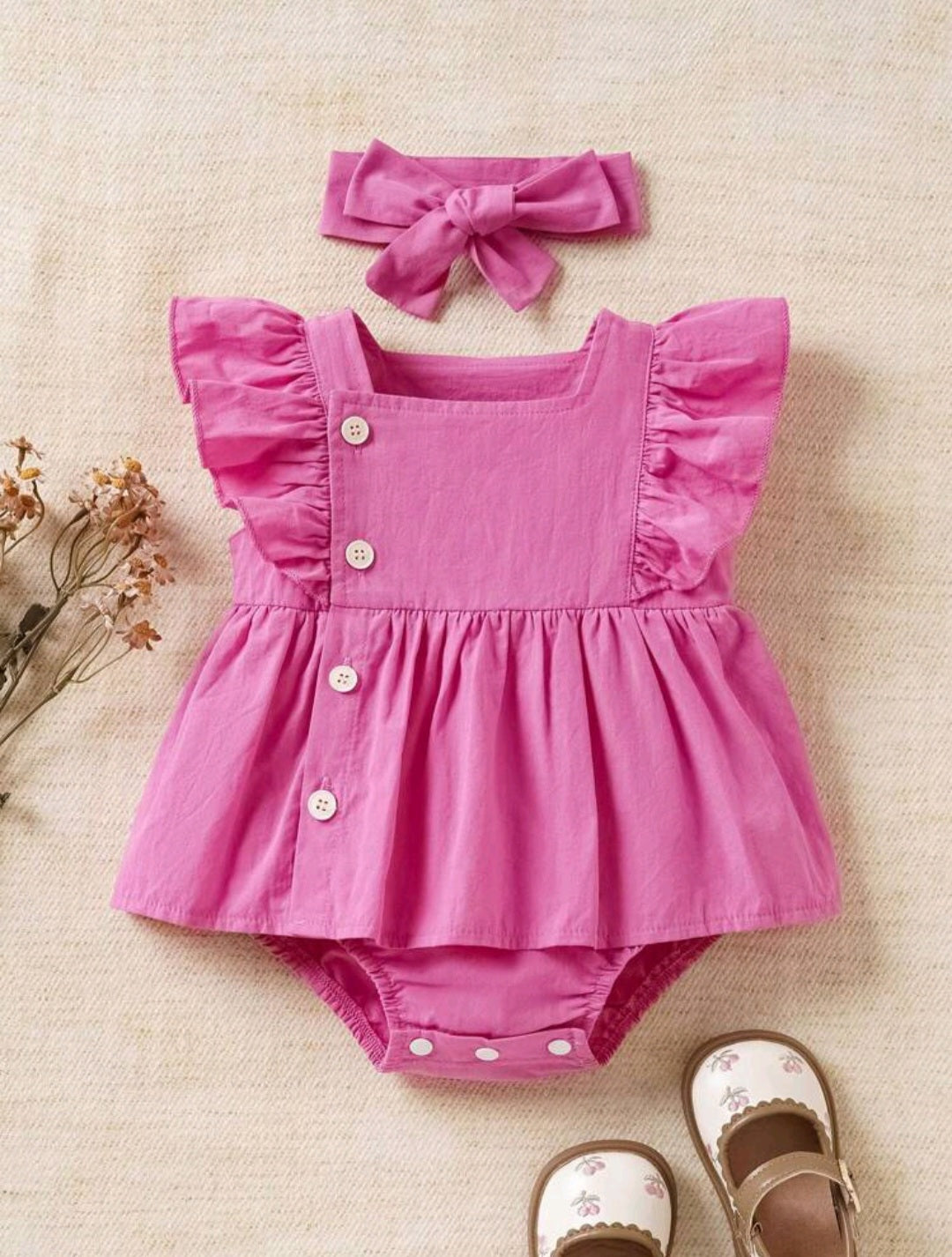 Vestibody más vincha rosa fuerte💗1028