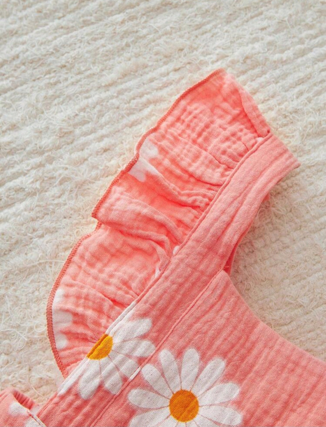 Conjunto Body más vincha, margaritas, rosa, 1026