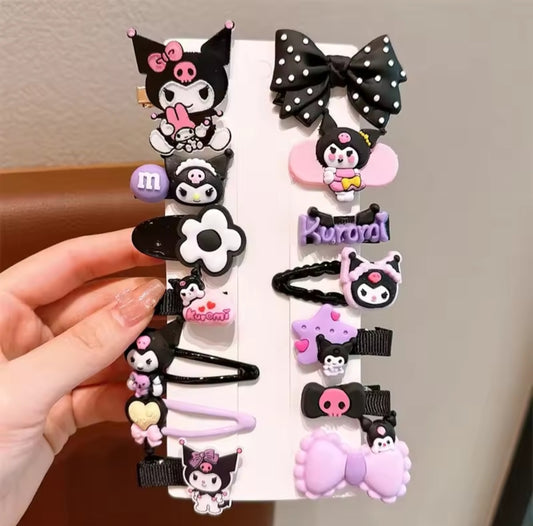 Set de hebillitas kuromi💟 accesorios, 1068