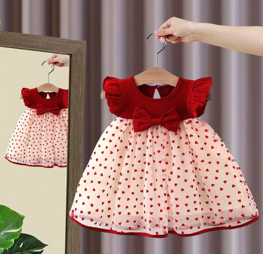 Vestido rojo corazones❣️ 1080