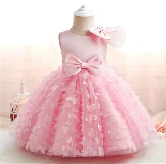 Vestido Rosa Mariposas🦋🌸 1155