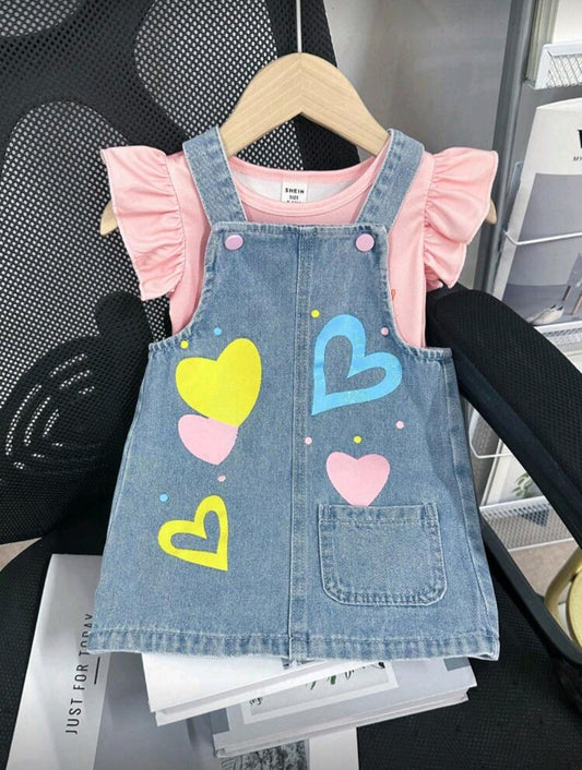 Conjunto, Jardinera de jeans más remerita💗1300