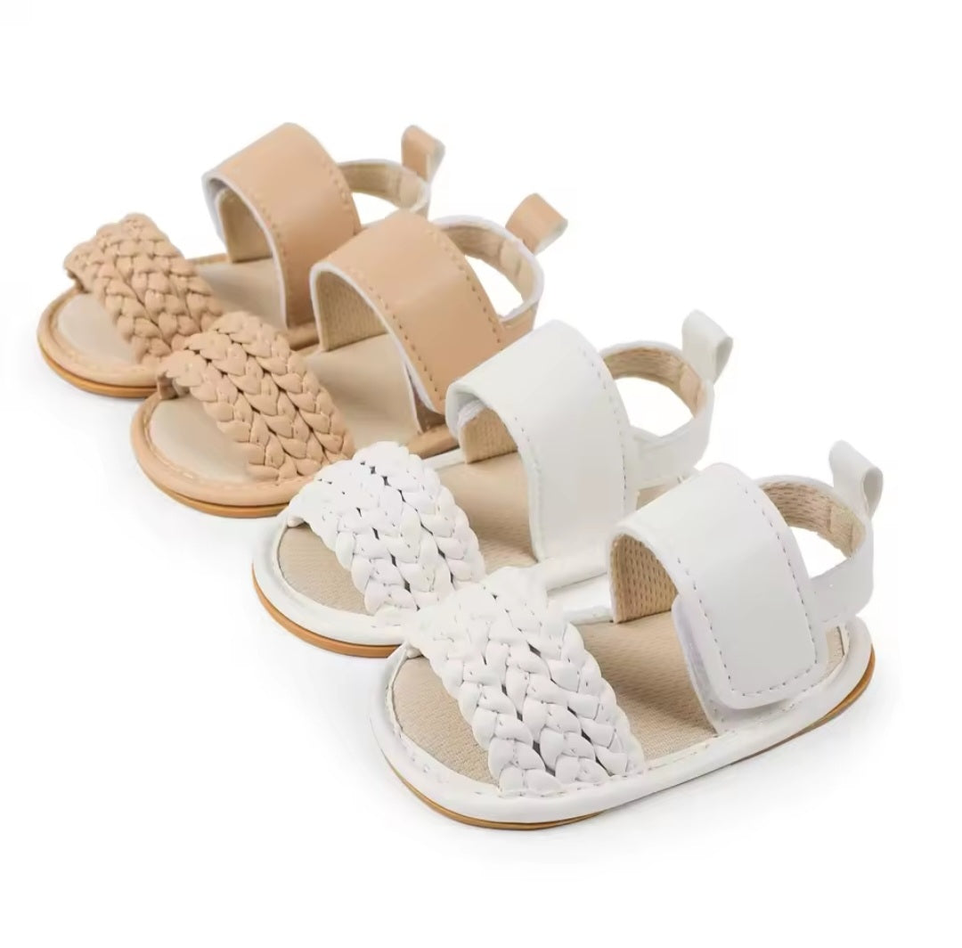 Sandalia para bebés pequeños blanco, beige🌸1319