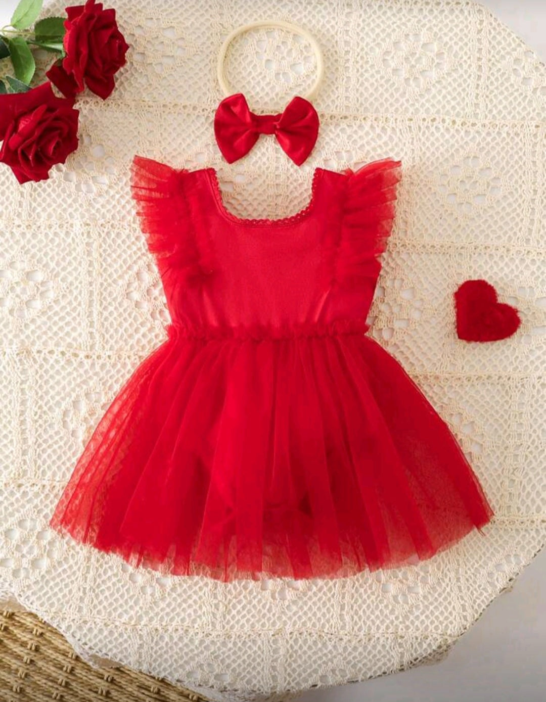 Vestibody rojo más vincha🧑‍🎄🍒1322