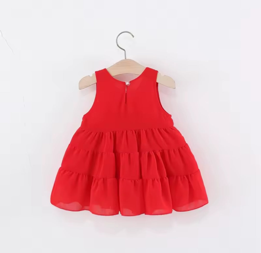 Vestido rojo honguitos❤️✨1502