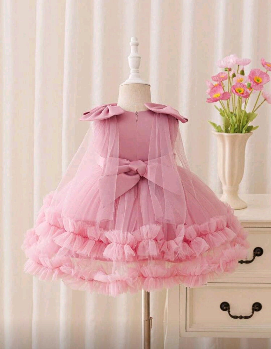 Vestido Rosa Vieja mariposas🦋🌸1534