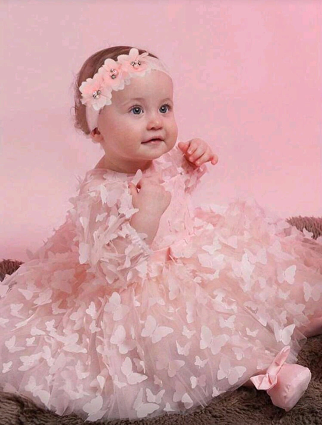 Vestido Rosa mariposas🦋🌸 1547