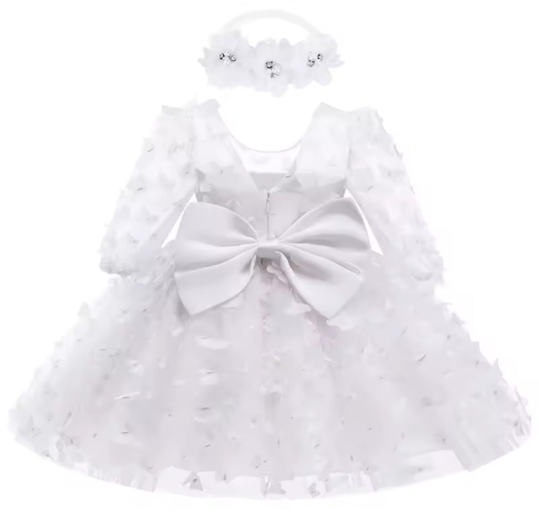 Vestido Blanco Mariposas 🦋🤍1548