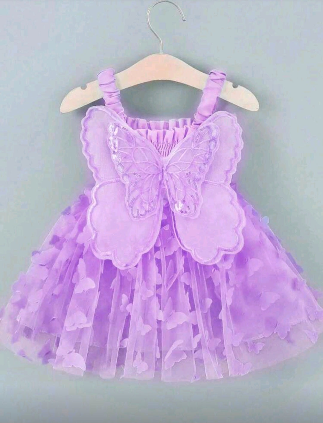 Vestido lila de mariposas🦋💟 1552