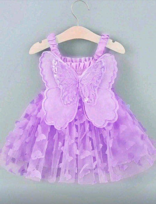Vestido lila de mariposas🦋💟 1552