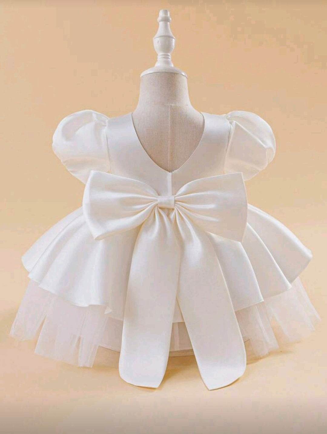 Vestido Blanco Elegante para Bautismo 🤍✨1549