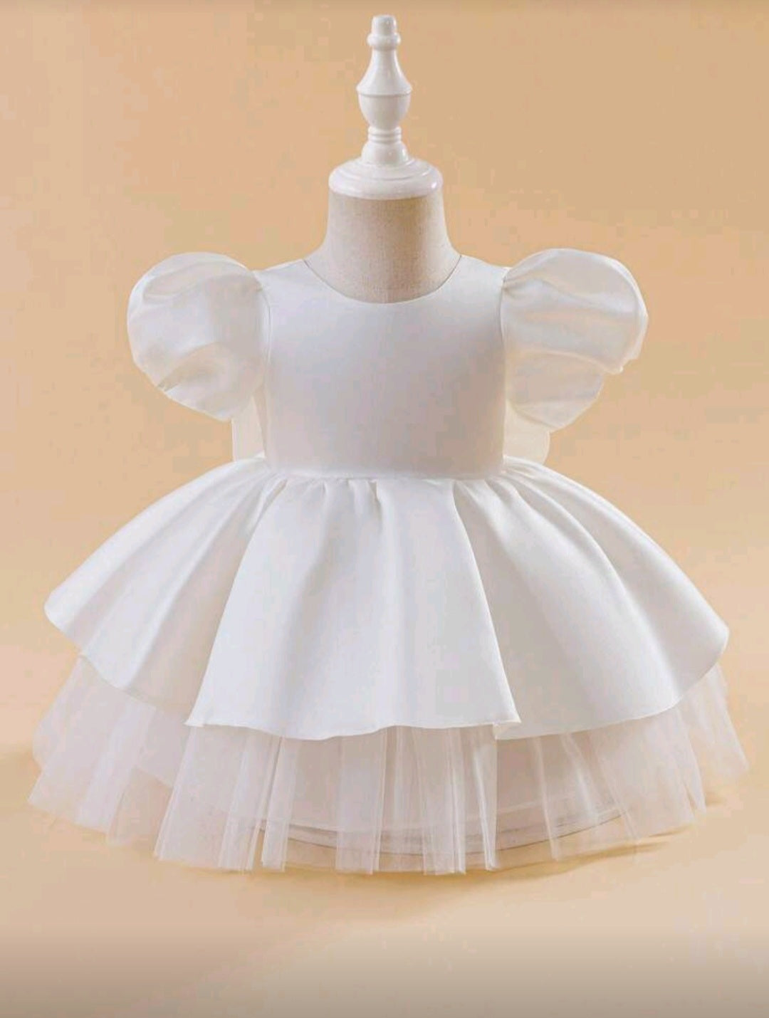 Vestido Blanco Elegante para Bautismo 🤍✨1549
