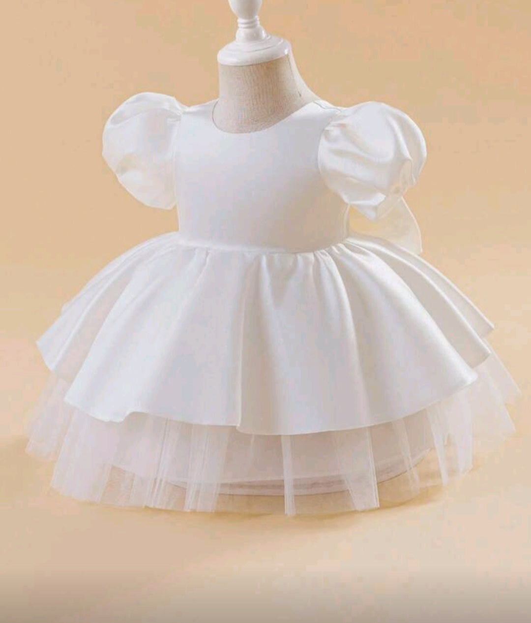Vestido Blanco Elegante para Bautismo 🤍✨1549