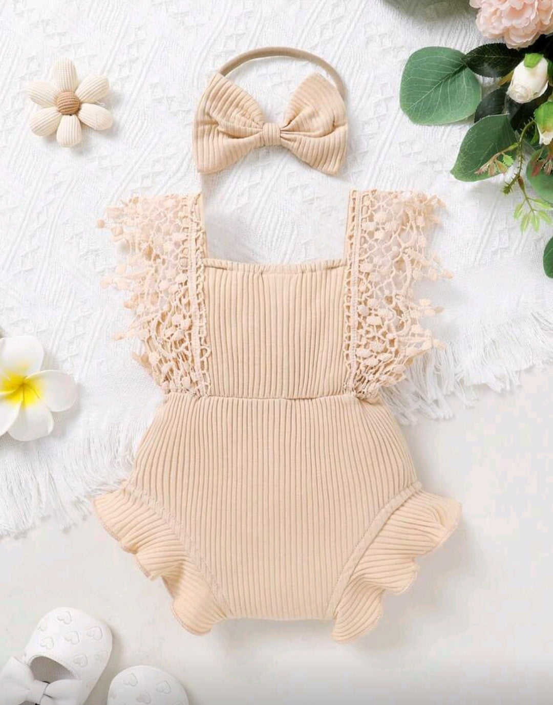 Body más vincha Beige🌟1555