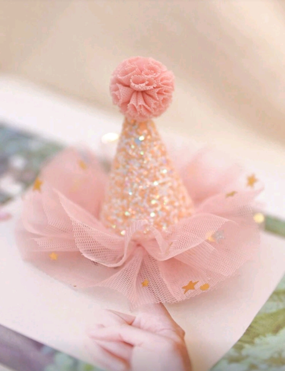Accesorios, hebilla cumpleaños rosa👑💗1557