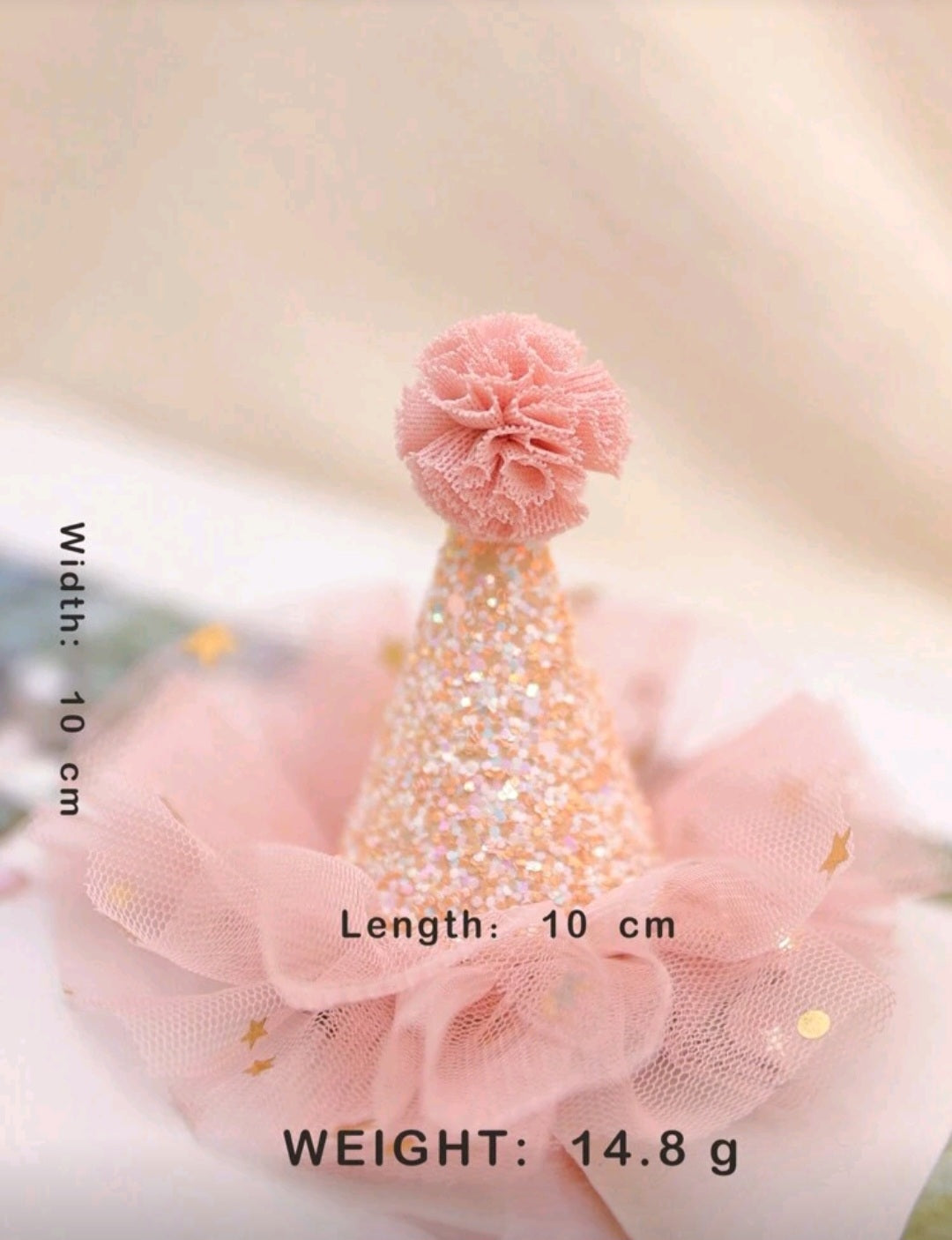 Accesorios, hebilla cumpleaños rosa👑💗1557