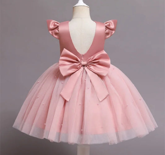 Vestido rosa vieja con perlitas🎀✨ 1574