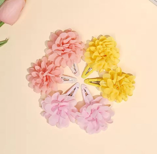 Hebillas el par🌸flores 💐2087