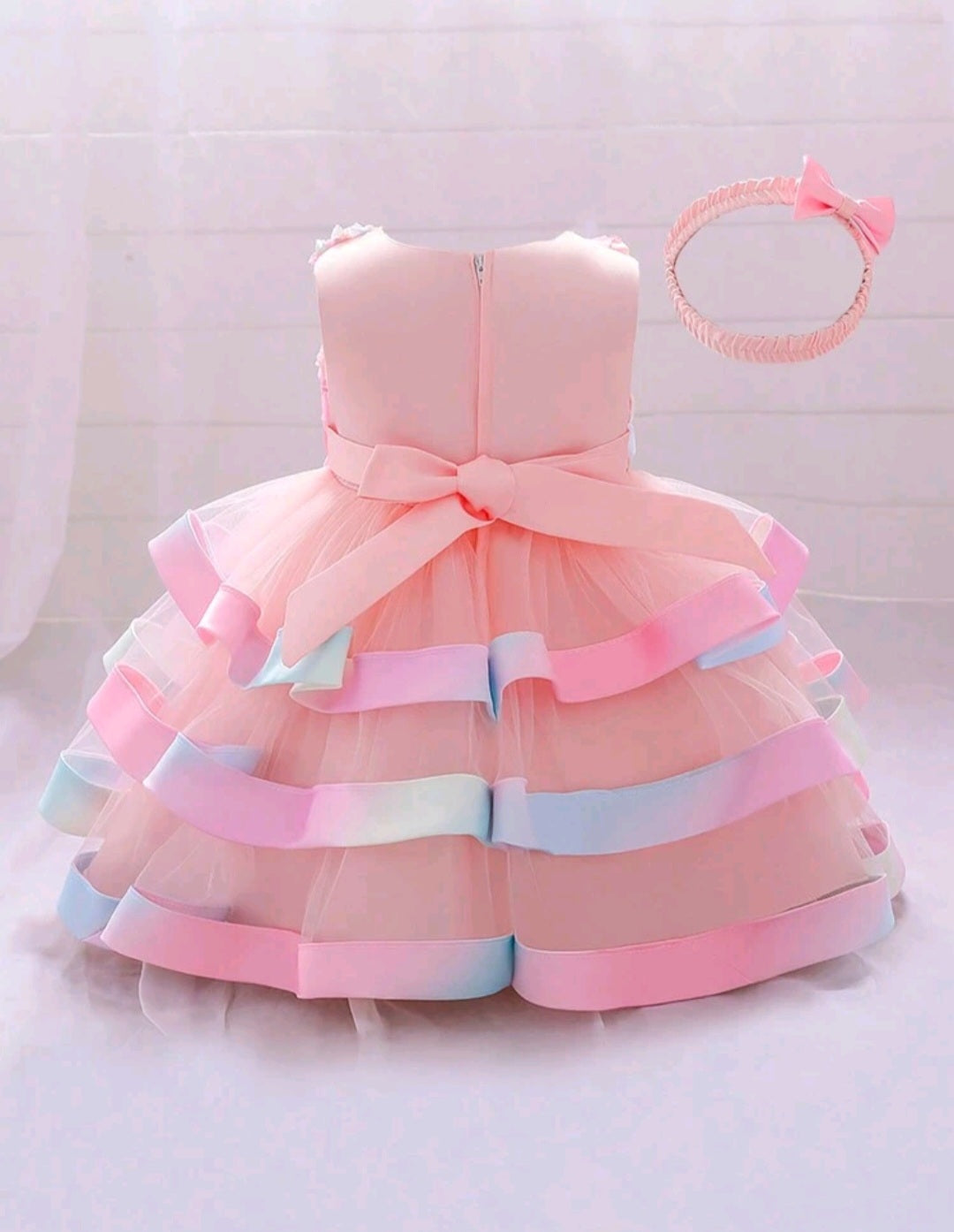 Promo‼️ Vestido Rosa, Arcoíris, multicolor 1675R