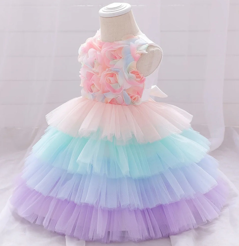 Vestido arcoiris, colorido, unicornio, plim plim 🌈2053