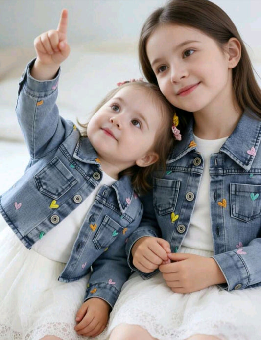 Camperita de Jeans diseño corazones🩷2599