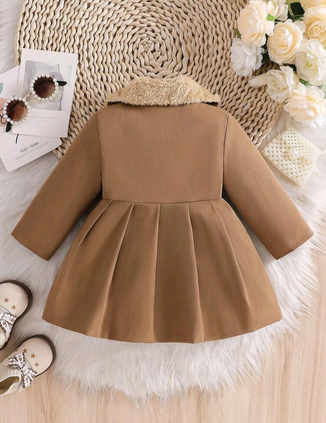 Abrigo, tapado, Camperita frizada marrón🍂 inv 2632
