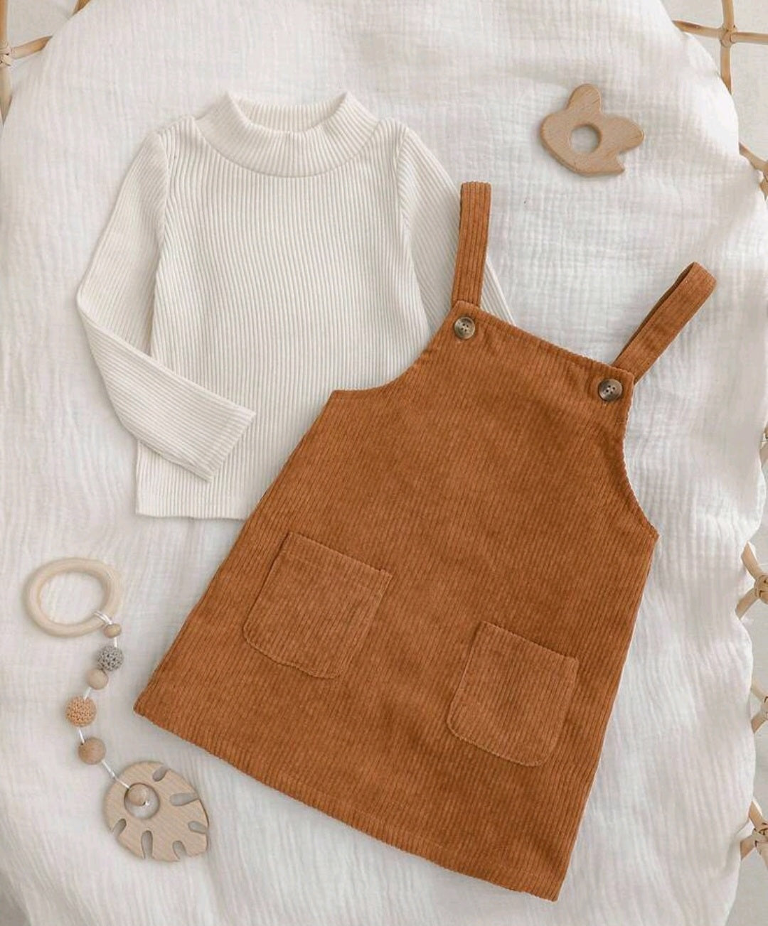 Conjunto 2 piezas jardinera más básica🤎 inv 3021