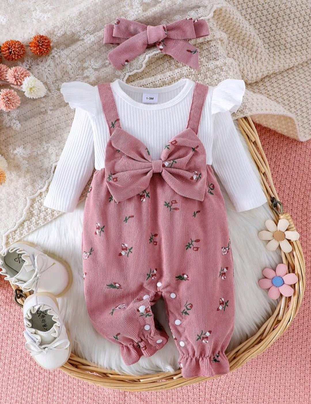 Conjunto enterizo más vinchita🎀 inv 3022