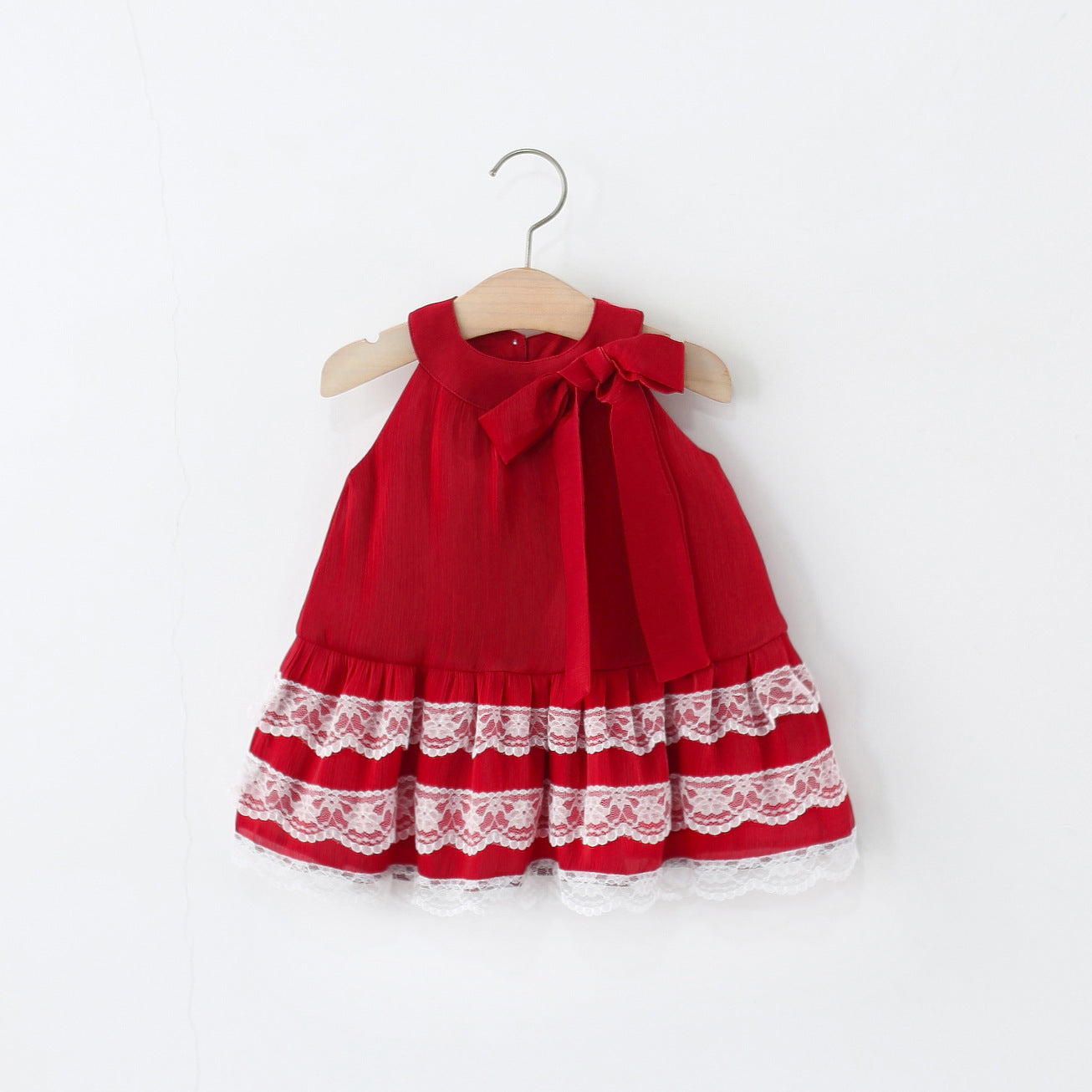Vestido bordó, rojo, navidad, suelto con detalle en el hombro🎀🍒1133