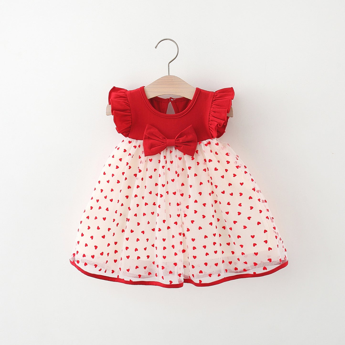 Vestido bordó, rojo,con corazoncitos rojos❤️❤️ 1137