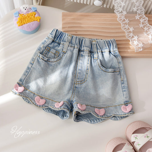 Short de jeans, diseño de corazoncitos❤️💕1127
