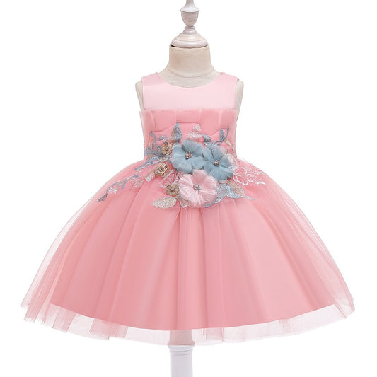 Promo‼️Vestido rosa con detalles florales❤️🌸1230